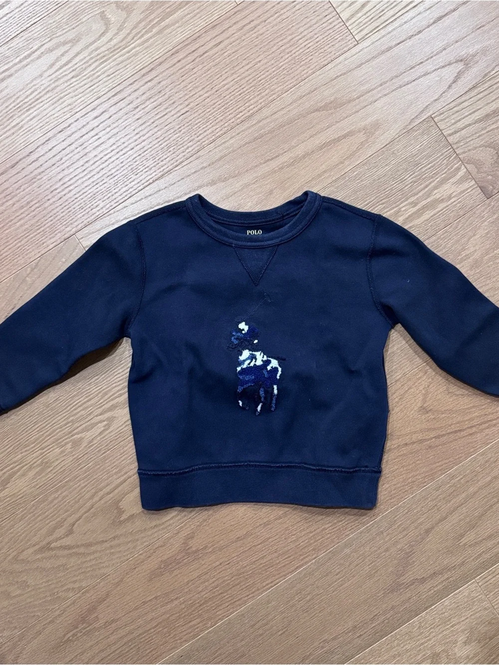 Polo by Ralph Lauren Navy Blue Kids Sweatshirt with big Pony Logo - 3T